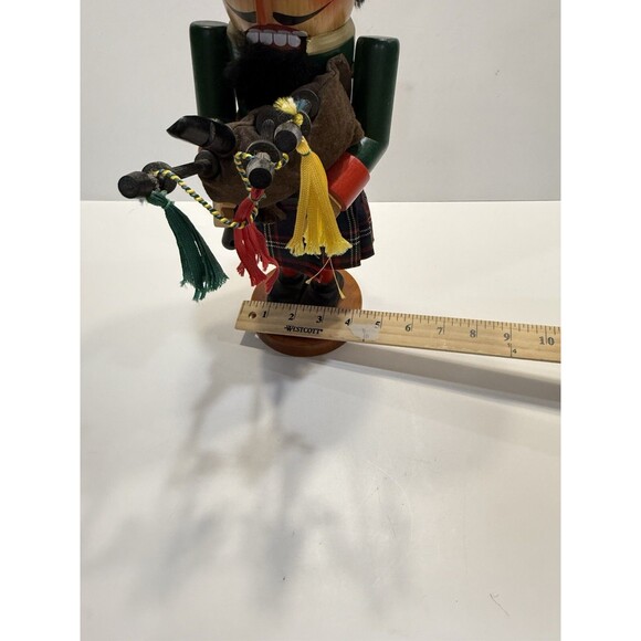 Vintage German Steinbach Chubby Scottish Bagpiper Nutcracker Christmas 15" - Picture 12 of 12